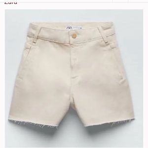 Zara cream high rise short size 2